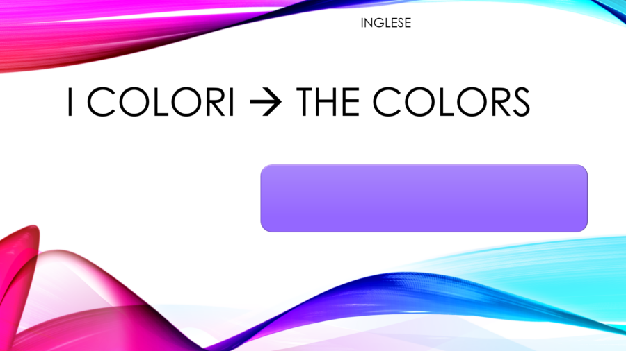INGLESE, I COLORI